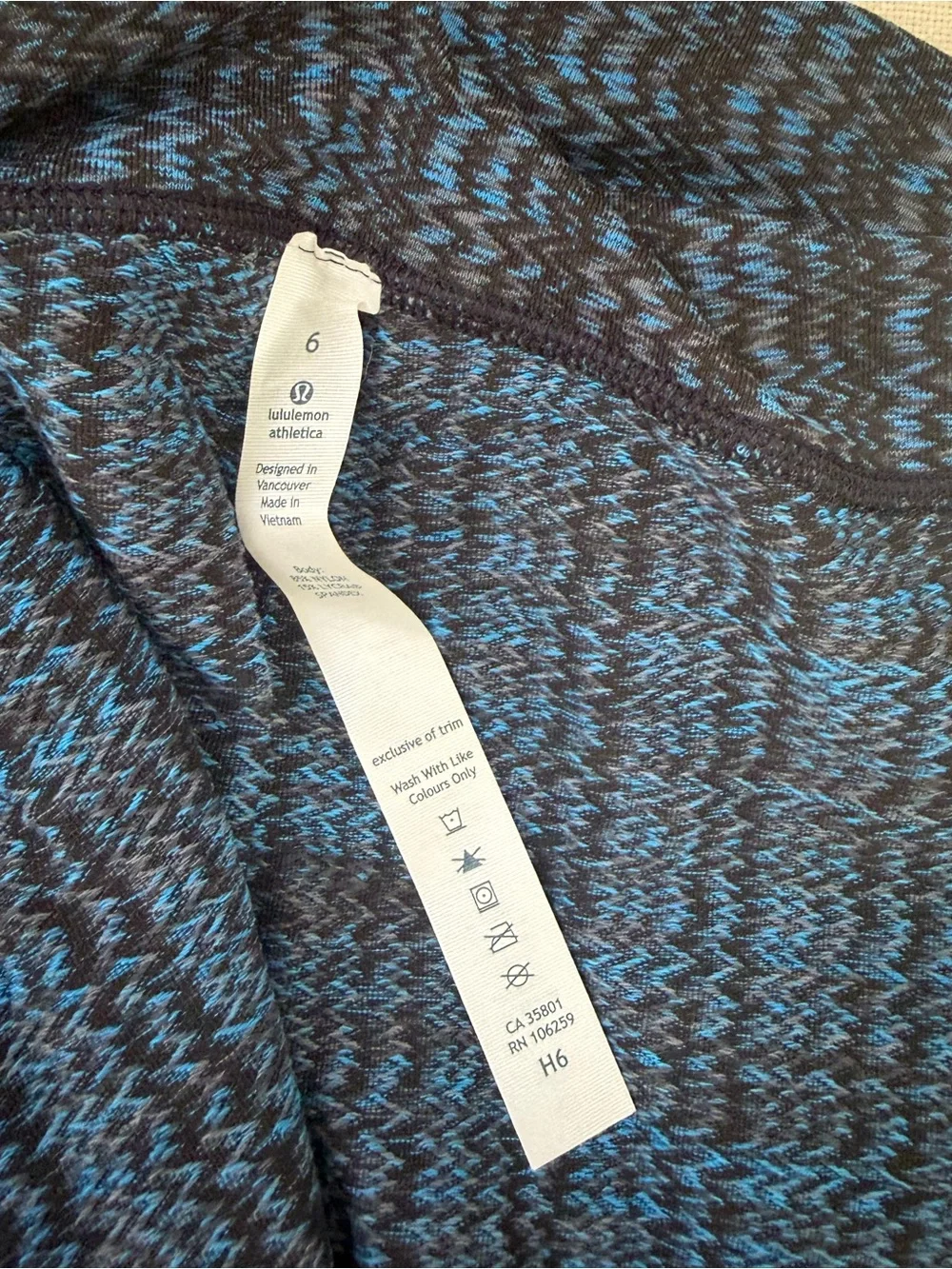 lululemon athletica size printed